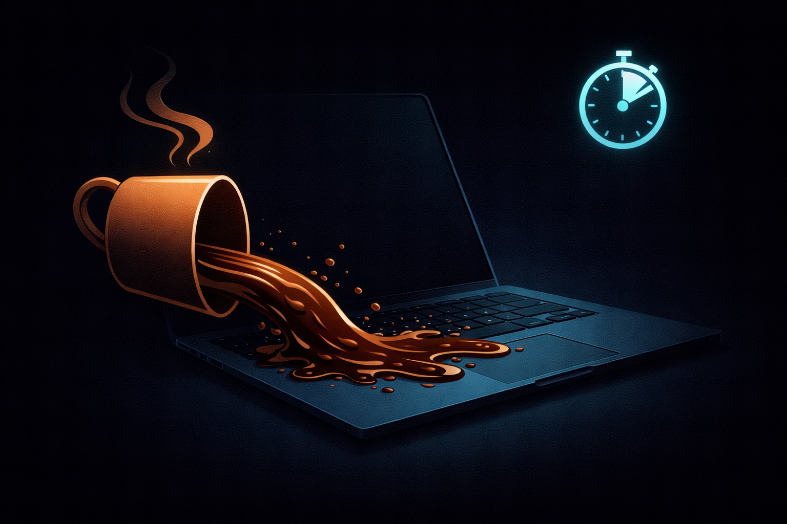 Café renversé sur MacBook : quoi faire dans les 5 premières minutes