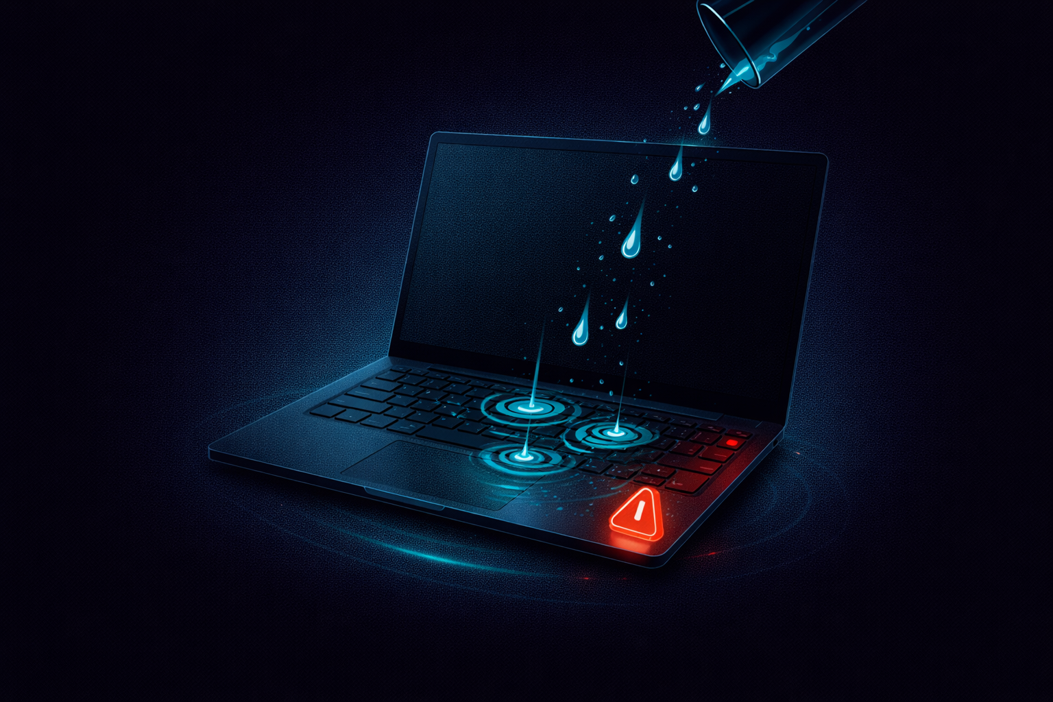 Dégât liquide laptop Dell à Québec — Réparation urgence